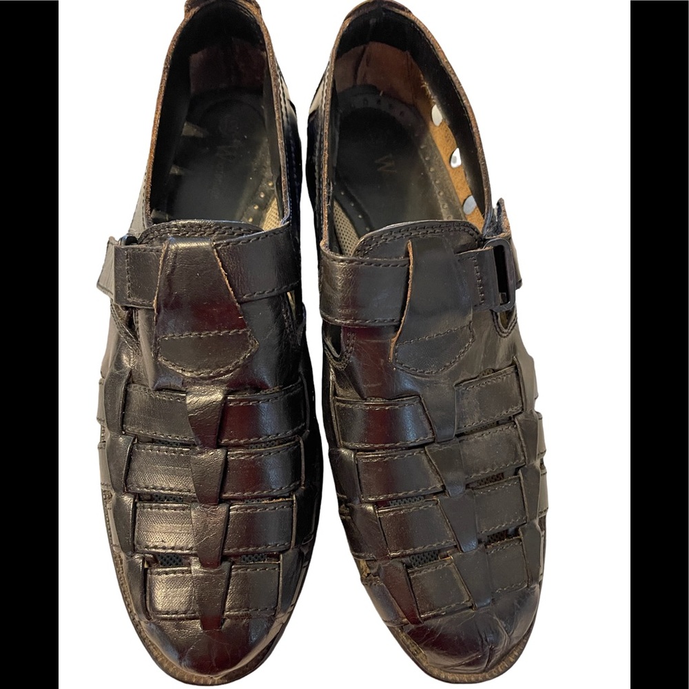 MEN’S WOODBRIDGE LEATHER SANDALS, SIZE 12